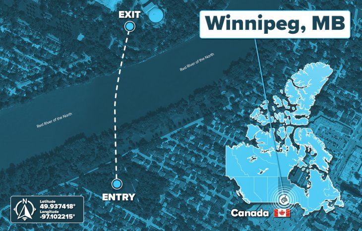 Mapa przewiertu. Źródło: Brownline Canada