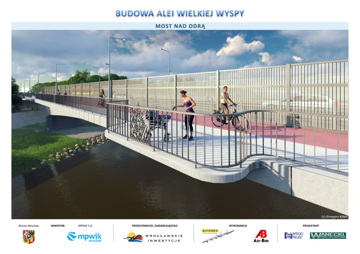 Most nad Odrą. Wizualizacja: UM Wrocław