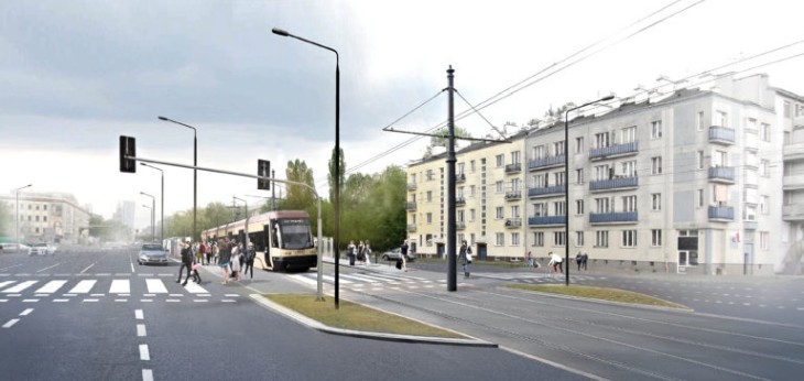 Wizualizacja. Źródło: Tramwaje Warszawskie