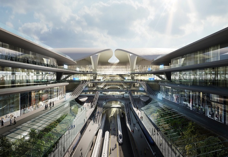 Koncepcja Zaha Hadid Architects. Źródło: CPK