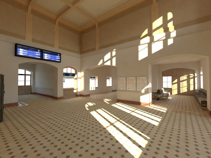 Wizualizacja wnętrza dworca kolejowego. Źródło: PKP