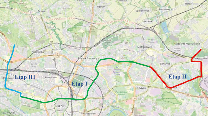 Planowana trasa premetra. Źródło: OpenStreetMap