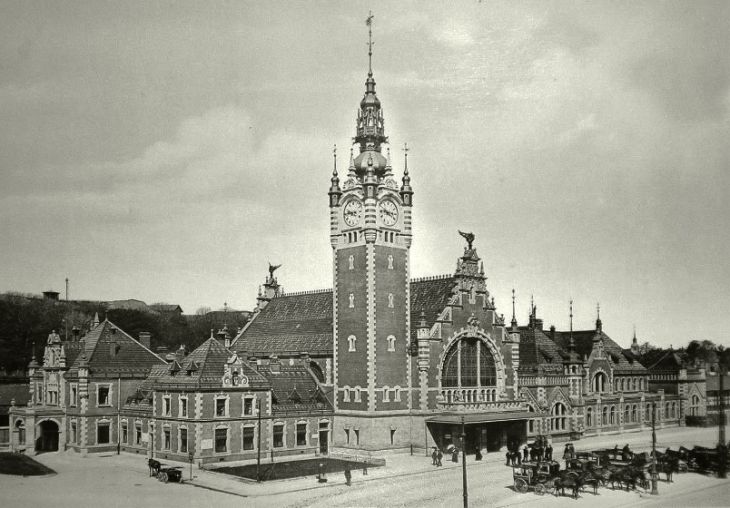 Gdańsk Główny w 1899 roku. Materiał z Fotopolska.eu