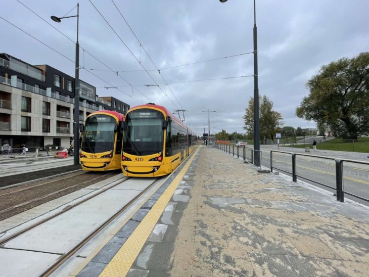 Tramwaje przewiozą pasażerów do Wilanowa. Fot. Tramwaje Warszawskie