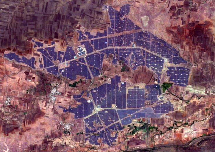Kurnool Ultra Mega Solar Park. Fot. NASA