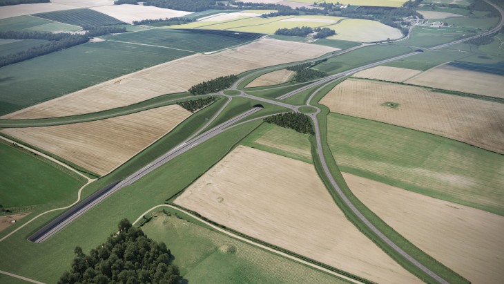 Wizualizacja drogi A303. Źródło: Highways England