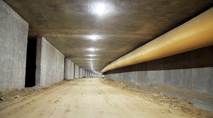 FOT. 4. | Ściany tunelu Południowej Obwodnicy Warszawy