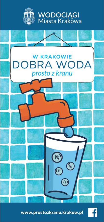 Kampania Dobra woda prosto z kranu. Źródło: MPWiK Kraków