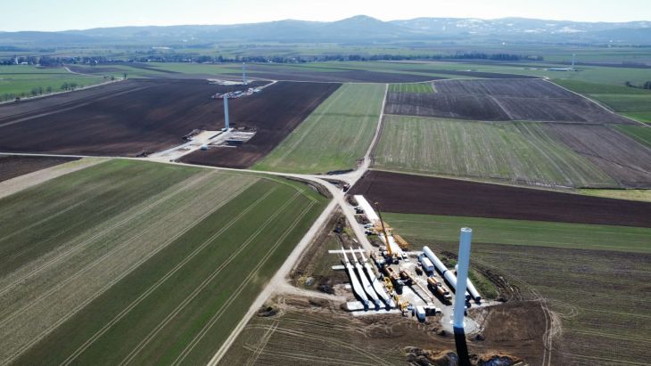 Budowa farmy wiatrowej Szybowice. Fot. Energa