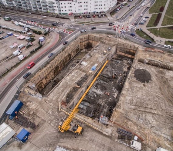 Południowa Obwodnica Warszawy – wzmacnianie tunelu metra [grudzień 2017 r.]. Fot. GDDKiA