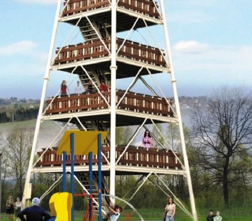 Tak będzie wyglądać wieża widokowa w Drogini. Źródło: Urząd Miasta i Gminy Myślenice