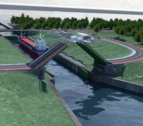 Budowa drogi wodnej przez Mierzeję Wiślaną pozwoli na skrócenie o 94 km drogi wodnej z portu w Elblągu do portów trójmiejskich. Źródło: MGMIŻŚ