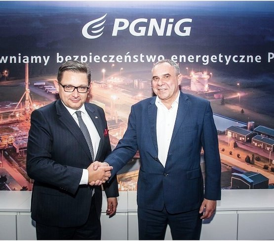 Od lewej: Maciej Woźniak, wiceprezes PGNiG ds. handlowych oraz Jerzy Kozicz, prezes CMC Poland. Fot. PGNiG