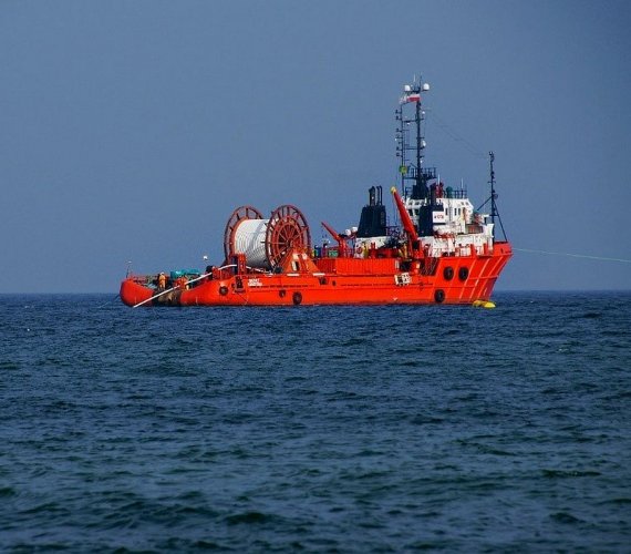  Gazociąg ułożono z wykorzystaniem statku wielozadaniowego Sylur. Fot. Lotos Petrobaltic