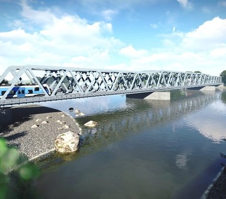 Tak będzie wyglądać nowy most kolejowy w Szczecinie. Źródło: PGW Wody Polskie