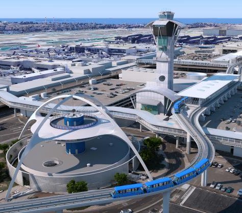 W Los Angeles użytkownicy portu lotniczego wożeni będą autonomiczną kolejką. Źródło: LAX