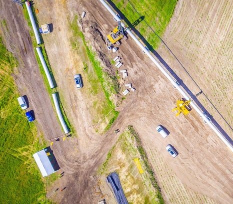 Budowa gazociągu DN1000 od m. Strachocina do granicy ze Słowacją. Fot. Budimex