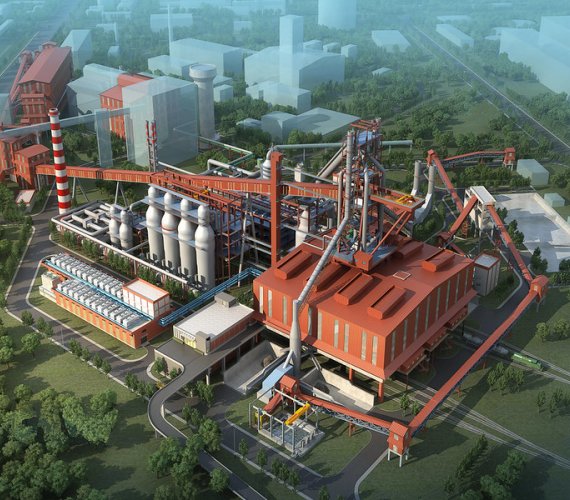 Największy na świecie wielki piec dla Tata Steel. Źródło: Bentley Systems