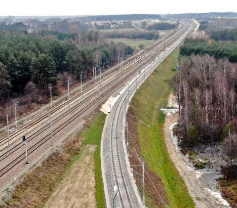 Łącznica kolejowa połączyła CMK z linią Kielce–Fosowskie. Fot. Krzysztof Dzidek/PKP PLK
