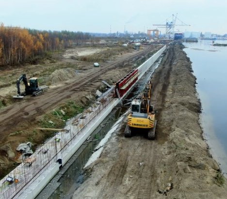 Port Szczecin – roboty przekroczyły półmetek. Fot. NDI
