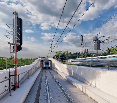 Wizualizacja tunelu kolei dużych prędkości. Źródło: Metroprojekt