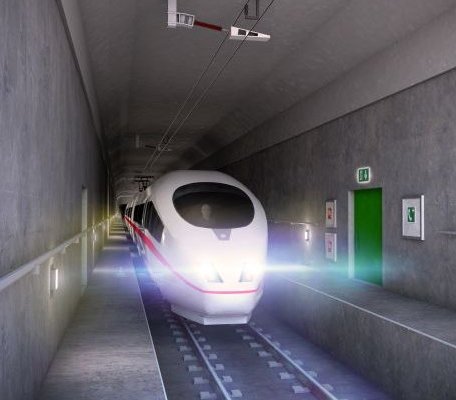 Wizualizacja pociągu w zatapianym tunelu Dania-Niemcy. Źródło: Femern A/S