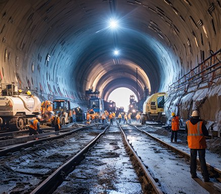 Wszystkie budowane tunele pod nadzorem górników