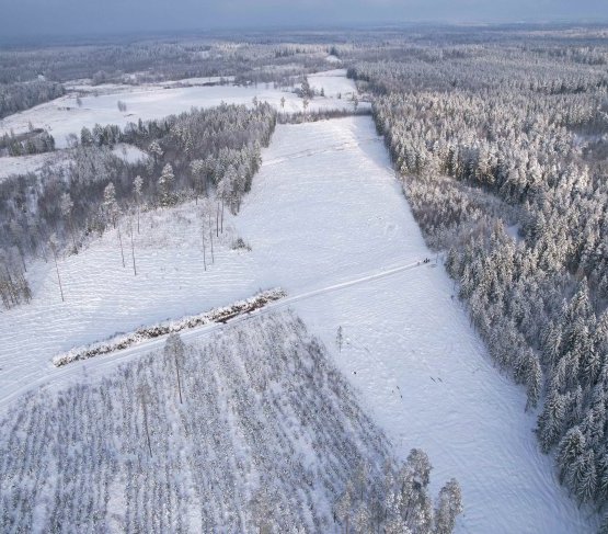 Miejsce, w którym rozpocznie się budowa odcinka Rail Baltica na Łotwie. Fot: Eiropas Dzelzceļa līnijas
