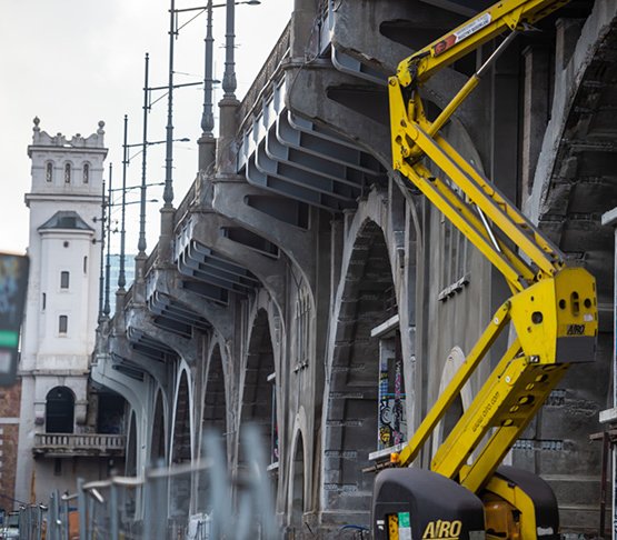 Wiadukt mostu Poniatowskiego podczas remontu. Fot. UM Warszawy