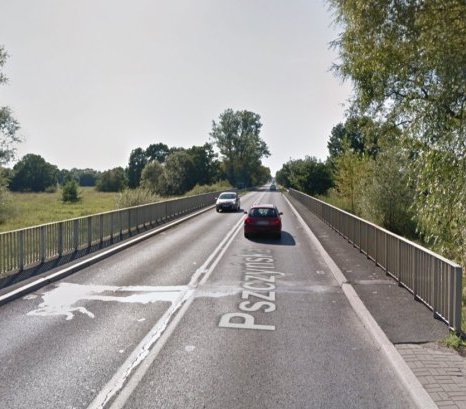 Most nad suchym korytem Wisły. Fot. Google Maps