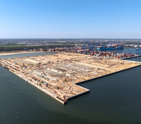 Budowa terminalu głębokowodnego T3 w Porcie Gdańsk. Fot. Baltic Hub