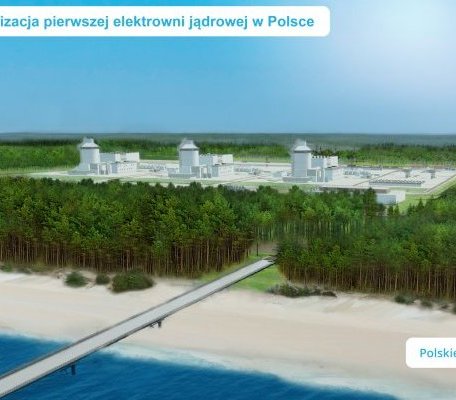 Wizualizacja elektrowni atomowej na Pomorzu. Źródło: PEJ