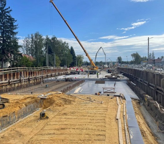 W Zabierzowie powstaje tunel drogowy. Fot. GDDKiA
