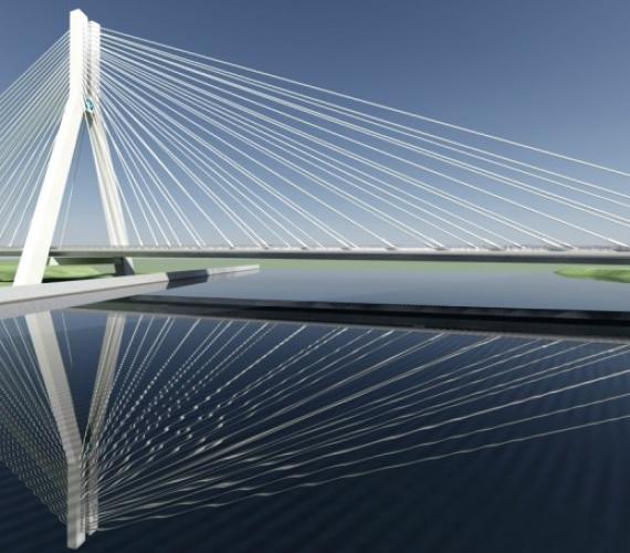 Wizualizacja mostu w nad Wisłokiem w Rzeszowie. Źródło: UM Rzeszów