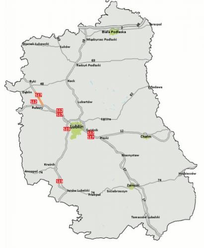 Odcinek S17 na Lubelszczyźnie powstanie do połowy 2019 r. Źródło: GDDKiA