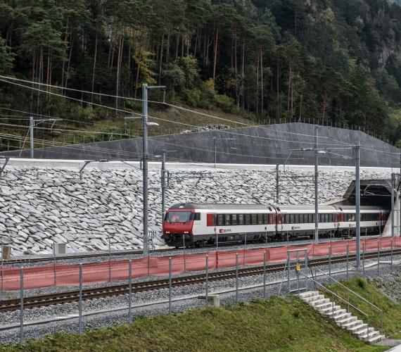 Testy tunelu Gottharda w Szwajcarii. Fot. AlpTransit Gotthard AG.