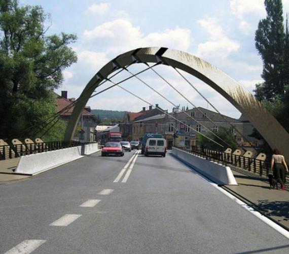Most przez Wieprzówkę w Andrychowie. Wizualizacja z archiwum GDDKiA o. Kraków