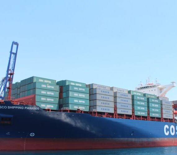 Kontenerowiec Cosco Shipping Panama. Fot. Panama Canal Authority