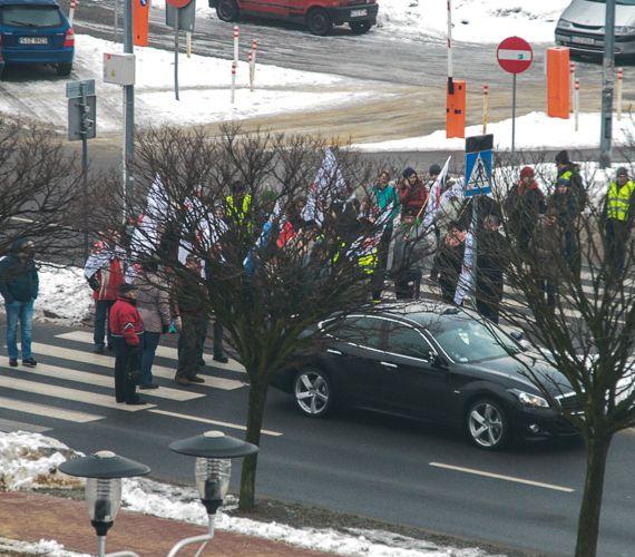 Związki zawodowe blokują ulice w Jastrzębiu-Zdroju. Fot. JSW S.A.