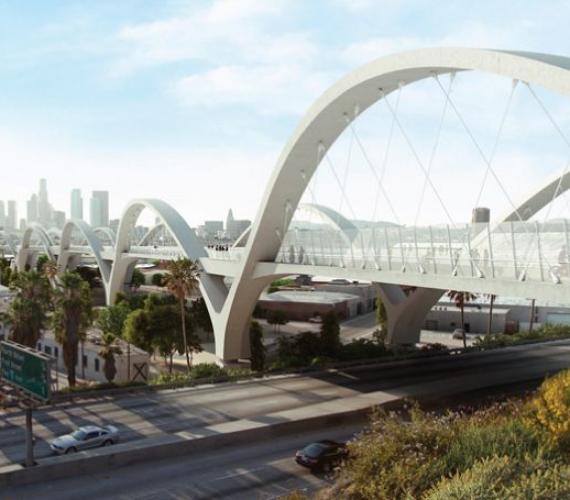 Nowy most w ciągu 6. ulicy w Los Angeles. Źródło: sixthstreetviaduct.org
