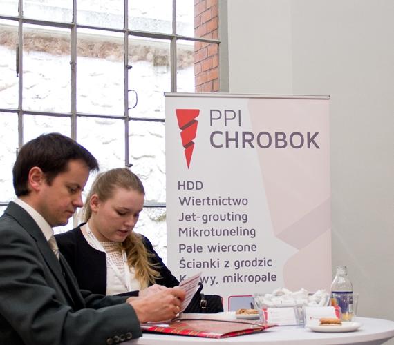 Stoisko firmy PPI CHROBOK S.A. na wystawie w trakcie Konferencji "INŻYNIERIA Bezwykopowa 2015"