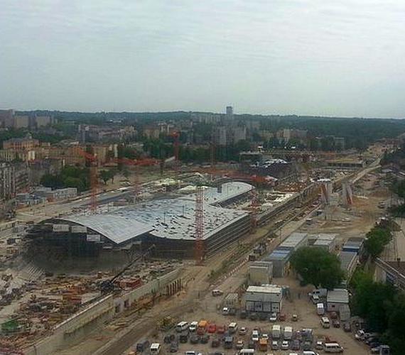 Plac budowy dworca Łódź Fabryczna. Fot. PKP Polskie Linie Kolejowe S.A. 