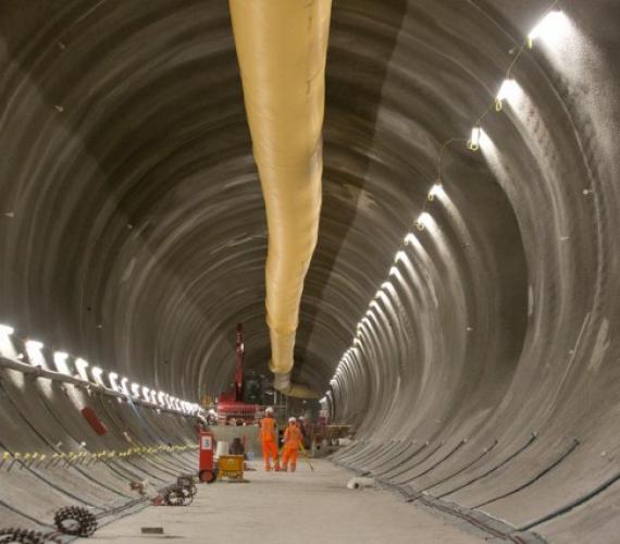 Tunel wydrążony w ramach projektu Crossrail. Fot. Crossrail Ltd