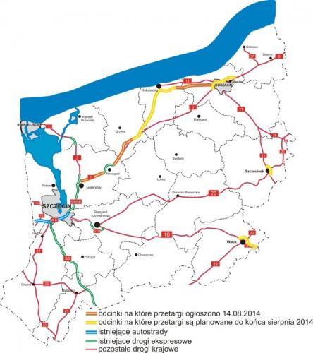 Przegieg trasy S6. Źródło: GDDKiA