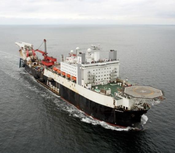 Barka Solitaire na Morzu Bałtyckim. Fot. Nord Stream AG