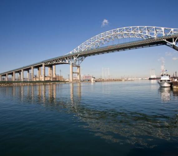 Gerald Desmond Bridge. Fot. z archiwum portu w Long Beach