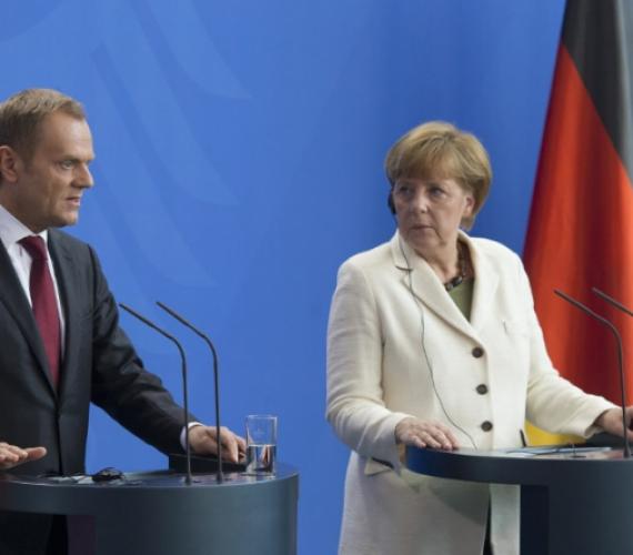 Donald Tusk, Anglea Merkel. Fot. M.    Śmiarowski/KPRM