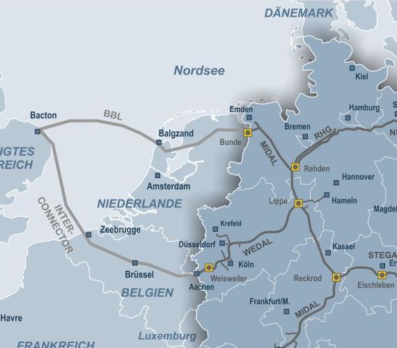 Trasa gazociągu Opal. Źródło: OPAL Gastransport GmbH & Co. KG