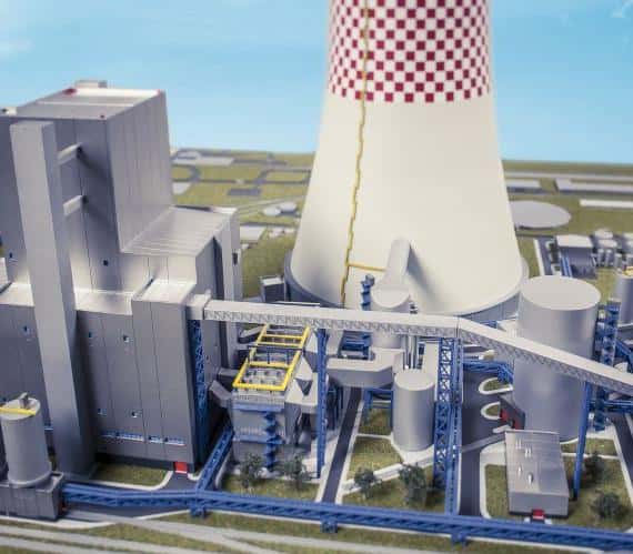 Wizualizacja nowego bloku w Elektrowni Jaworzno. Źródło: Tauron