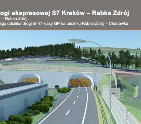 Odcinek tunelowy Zakopianki. Źródło: GDDKiA o. Kraków